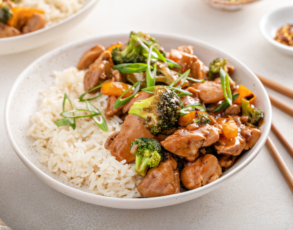 Do: Hähnchen-Reis-Pfanne mit Gemüse